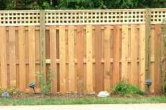 #17 Cedar Board on Board fence with Square Lattice